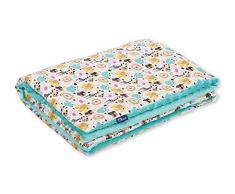 Pepi Leti 685843716761 - Coperta per bambini, 100 x 75 cm, motivo: Minky, colore: turchese