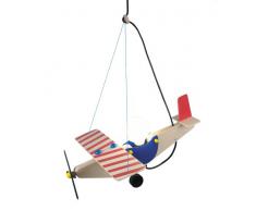 Niermann 188 Lampada a Sospensione, Aereo in Legno, Multicolore