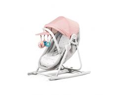 Kinderkraft Sdraietta 5in1 UNIMO, Altalena, Seggiolone, Lettino, Funzione Dondolo, Accessori, Giocattoli, 0-18 Kg, Rosa