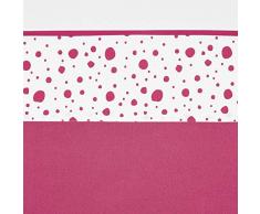 Meyco 434033 - Lenzuola con orlo a pois, 100% cotone, 100 x 150 cm, colore: Rosa/Bianco