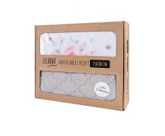 LULANDO VELVET - Coperta per neonati e bambini, 100% cotone, 75 x 100 cm