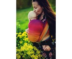 Little Frog 7003 - Fasciatoio da viaggio in jacquard con motivo arcobaleno, taglia 7, 270 g, multicolore