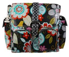 provvista di tasche portaoggetti chiusura con fibbie Borsa da donna con fibbie e tracolla regolabile fasciatoio e portabiberon termico Kalencom disegno elegante con pois colorati provvista di tasche portaoggetti chiusura con fibbie Borsa da donna con fibbie e tracolla regolabile fasciatoio e portabiberon termico Kalencom disegno elegante con pois colorati