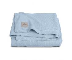 Jollein 516-522-65128 - Copertina per bambini in maglia, 100 x 150 cm, colore: Azzurro