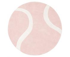 Lilipinso - Tappeto in cotone, motivo: palla da tennis, colore: rosa