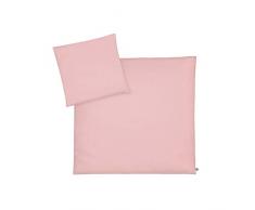 Julius Zöllner 8710048764 - Biancheria per lettino 80 x 80 + 35 x 40 cm, Made in Germany, Piqué Blush, rosa