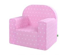 Lulando Classic Poltrona Sedia per Bambini Baby Bambini Couch Mini Sedia Bambini Mobili per Sala Giochi e Camerette dei Bambini Pinkstars - 3 kg