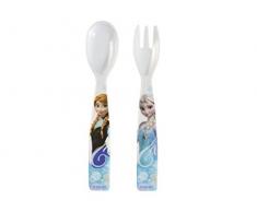 Home Disney Frozen Confezione Cucchiaio e Forchetta in Melammina, 2 Pezzi, Multicolore