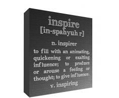 Feel Good Art High Gloss sottobicchiere in moderno design tipografico per l ufficio o casa dalla collezione motivation (toni neutri), Black Tones, 25 x 25 cm