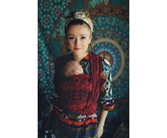 Little Frog 6939 - Fasciatoio in tessuto jacquard per neonati, taglia 4, 200 g, colore: Rosso rubino