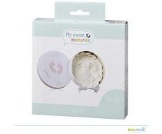 My Sweet Memories 3601081600 - Scatola regalo rotonda in metallo, con impronta di gesso, colore: Rosa