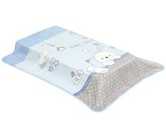 Cambrass 36841 Raschel Coperta Culla, Celeste