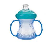 Nuby ID9895BLUE - Tazza per imparare a bere No Spill 4 in 1, colore: Blu
