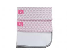 maternità 3 in 1 traspirante impermeabile fasciatoio e 2 cuscinetti in schiuma, 50 x 60 cm rosa Classics 2017