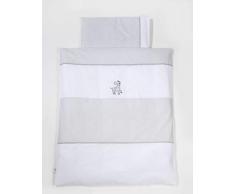 Easy Baby - Biancheria da letto, 100 x 135 cm e 40 x 60 cm, motivo zebrato