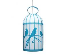 R & M Coudert lampada sospensione bambino gabbia agli uccelli turchese