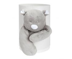 Noukies N1570.25 Nouky Confezione Regalo Peluche Musicale, Grigio/Bianco, 13 x 19 x 23 cm