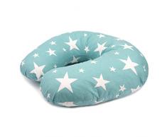 Pekitas CL-StarsGreen - Cuscino per allattamento, motivo: Super Stella, colore: verde, unisex