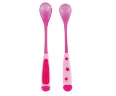 dBb-Remond 218328 - Cucchiai con manici lunghi, set da 2 pz, colore: Rosa trasparente