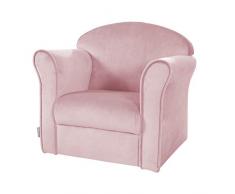roba 450121MA - Poltrona per bambiniLil Sofa rosa, imbottita con braccioli, rivestita in velluto rosa, 43 x 51 x 40 cm, colore: Rosa
