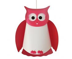 R & M Coudert lampada di soffitto sospensione camera bambino gufo rosa