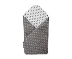 cosing 331 – 019 – 142 Steck cuscino Baby einschlagdecke neonati Cocco – Collezione sleeplease stelle, bianco/grigio