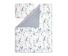 Fun with mum JUN-BLA-SET-L-COL-FLO - Coperta per bambini, multicolore