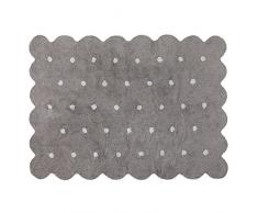 Lorena Canals Tappeto Lavabile Biscuit 100% Cotone -Grigio - Bianco- 120x160 cm