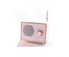 Local Makes A Comeback - Altoparlante Bluetooth retrò, radio intelligente wireless, basso, scheda audio, mini regalo creativo, colore: bianco 2