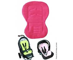 ByBoom Moby, Imbottitura universale per il seggiolino del bebè, con lato estivo e lato invernale, Fucsia
