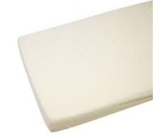 1 x lenzuolo con angoli in jersey 100% cotone per lettino 70 x 140 cm crema