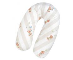 Julius Zöllner 4610019121 - Cuscino per allattamento a strisceBanane in fibra cava, circa 190 cm (dimensioni esterne)