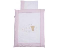 Easy Baby, Biancheria da lettino 100 x 135 cm con ricami pregiati