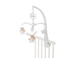 Giostrina con Orsetto e Coniglietto, con Dolci Melodie e Pendenti, Effetto Rotazione, da Agganciare alla Culla, Beige, 0+ Mesi