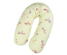 Julius Zöllner 4610019156 Hippos - Cuscino per allattamento a forma di banana, con imbottitura in fibra cava, 190 cm (dimensioni esterne), colore: Verde