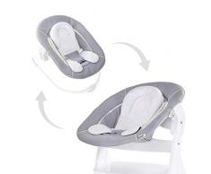 Hauck Alpha Bouncer Sdraietta 2 in 1 per Neonati Sofficcissimo Elemento dalla Nascita per Seggiolone Pappa hauck Evolutivo, Riduttore Stretch Grey (Grigio)