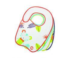 Bébé Confort Bavaglie in cotone foderato in spugna, bavaglini per bambini dai 4 mesi, Set 5 pezzi, colore tema giungla
