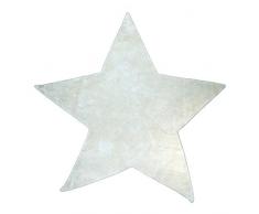 Pilepoil tappeto Star Seta e cotone (130 x 130 cm, colore: bianco