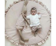 Local Makes A Comeback – Tappeto da traino in tinta unita con cordoncino, coperta da gioco, per decorare la cameretta dei bambini, 100 x 100 cm