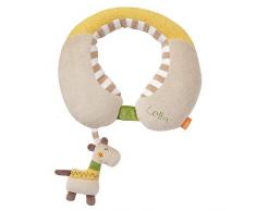 Fehn 059267 - Cuscino cervicale a forma di giraffa, con piccolo sonaglio, multicolore