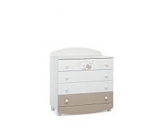 Foppapedretti Dolcecuore Cassettiera, Bianco/Beige