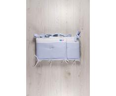 Robert osswald 1.1.2.2.1.2.1 K01 – 01 paracolpi Petita con fiocchi – 34 cm x 167 cm (per il bambino letto 70 cm x 140 cm), Blu