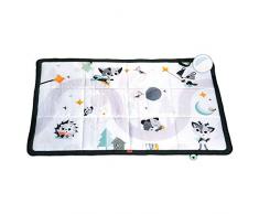 Tiny Love Super Mat Black and White Tappeto Morbido per Bambini e Neonati, tappeto gioco imbottito grande 150 x 100 cm, pieghevole, multifunzione, Bianco e Nero