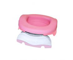 Set di vasetti multifunzione: vasetti da viaggio, riduttore di toilette, vaso di casa grazie alla ricarica morbida e 10 ricariche usa e getta (rosa chiaro).