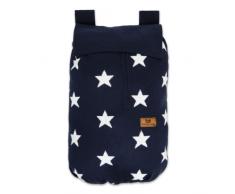 Babys Only Sacchetto portagiocattoli lavorato a maglia, fantasia a stelle, 48 x 40 cm, Blu (Dunkel Blau/Weiß)