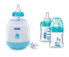 Dodie 3700763536514 - Set scalda bottiglie + biberon contro coliche, multicolore