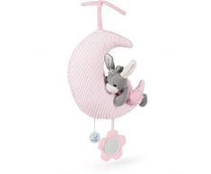 Sterntaler Peluche carillon Emmi per bambina e Luna, Meccanismo carillon intercambiabile, Dimensioni: L, Grigio/Rosa