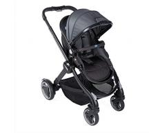 Chicco Fully Single Passeggino 2 in 1 Trasformabile, Passeggino e navicella Nero