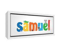 Little Helper Samuel 15de 1542 FC legno stampa su tela con cornice personalizzabile, nuovo e aufg espannt su telaio, pronto da appendere ragazzo Nomi, Samuel, Piccolo