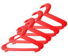 appendini bieco Bebé Bambino Hanger appendiabiti grucce di plastica per bambini per la conservazione guardaroba lunghezza armadietto 29,5 centimetri, 32 pezzi, rosso, stretto, ARTN 90.032.142